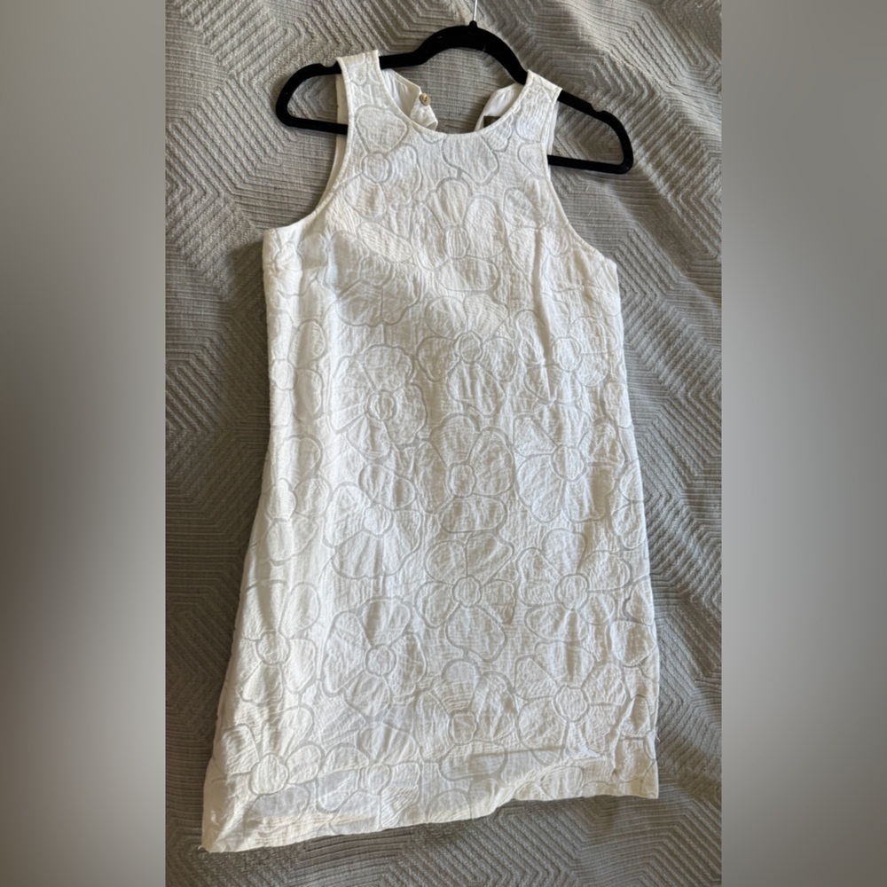Tommy Bahama White Sleeveless Shift Dress | Floral Print | Summer Chic | Small